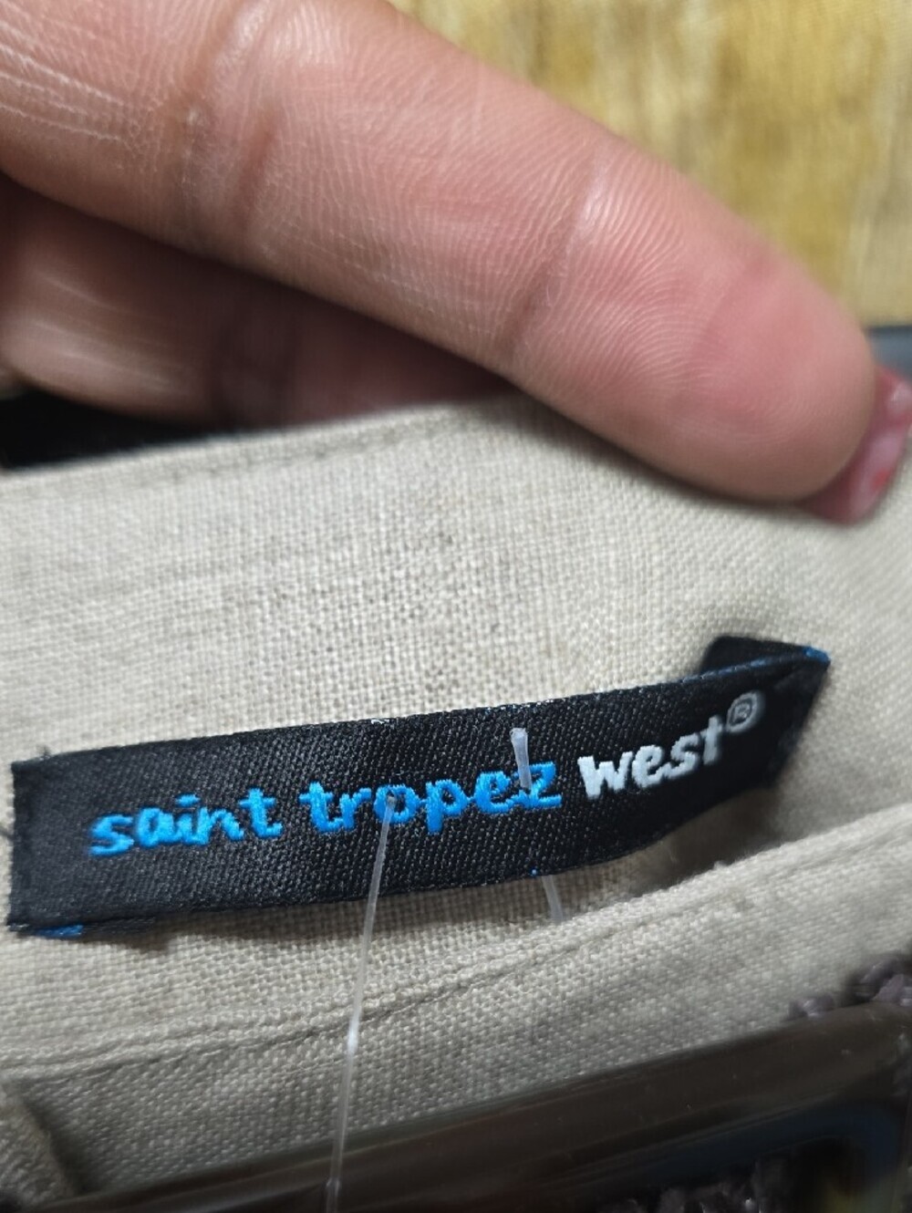 Saint Tropez West | Women's | Linen | Crop Pants w\ Woven Belt | Size 12 - Picture 3 of 7
